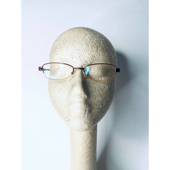 Coach Brown Metal Rectangular Frame Glasses - Picture 9 of 10